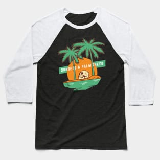 Sunesets palm trees Baseball T-Shirt